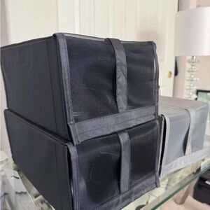 16 IKEA Shoe Organizers (Black and Gray)